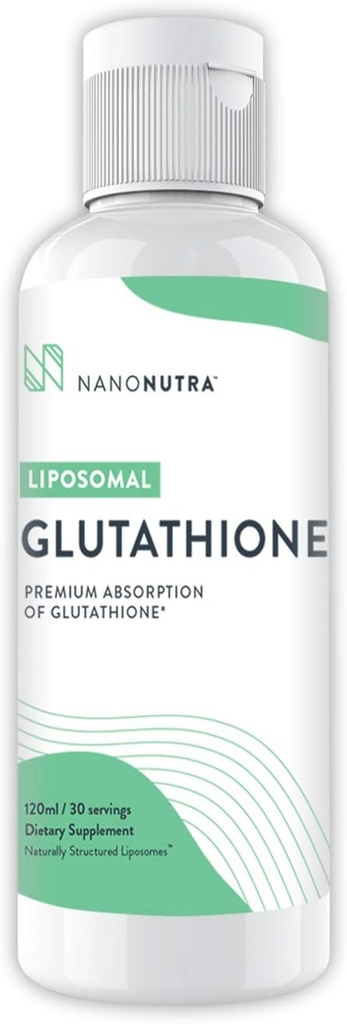 Liposomal Glutathione Antioxidant 500mg Non GMO/Non Soy Setria Liquid Glutathione Supplement | Best Natural Anti Aging Antioxidant 120ml - 30 Servings