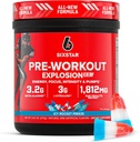 Powder de seis estrellas para hombres y mujeres, ICY Rocket Freeze (30 servidos) - Preworkout Explosion 2.0 Energy Powder Drink Mix with Beta-Alanine &amp; Caffeine - Sports Nutrition Supplement Products
