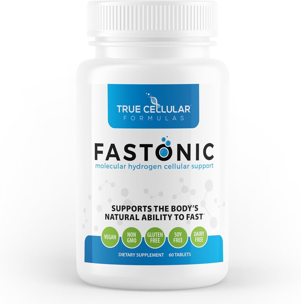 Fastonic Molecular Hydrogen Suplemento-Elite Level of H2-60 Servings (60 Tablets) Non GMO,Gluten Free,Soy Free Effortless Fasting,Mejorada Función Cognitiva,Skin Health