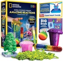 National Geographic Amazing Chemistry Set - Kit de química con 45 experimentos científicos que incluyen el crecimiento y las reacciones de cristal, kit de ciencia para niños, regalo de STEM para niños y niñas (exclusivo)