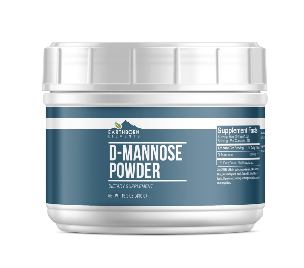 Elementos terrestres D-Mannose Powder, Suplemento dietético, Non-GMO (15.2 Ounce)