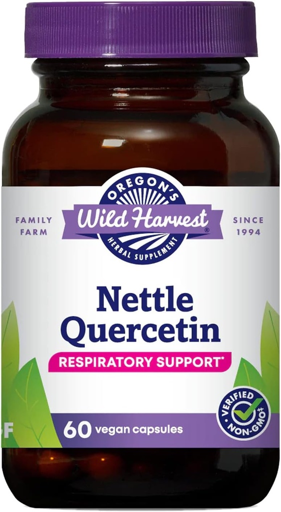 Nettle Quercetin Capsules, Suplementos Hídricos Orgánicos No OGM, 60 Conde