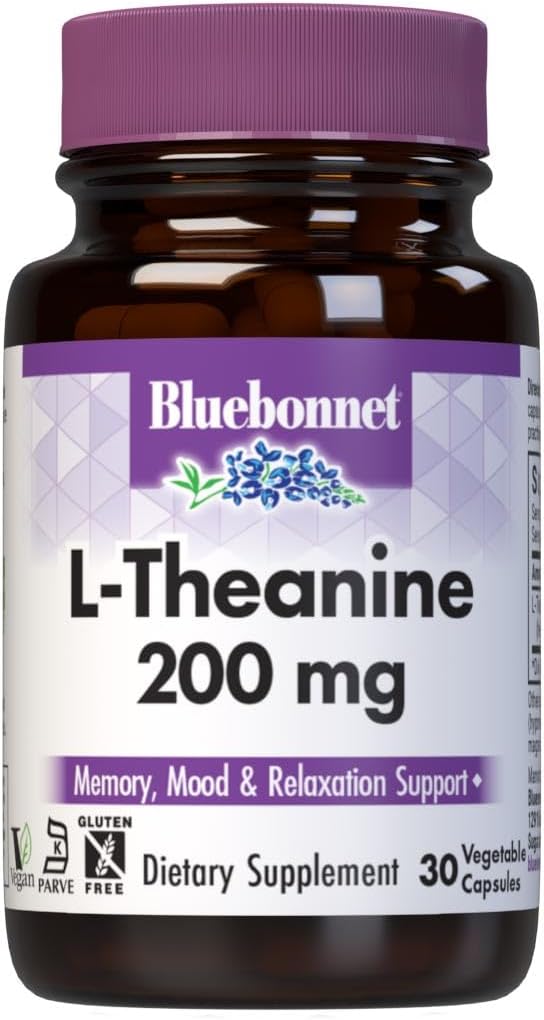 Bluebonnet Nutrition L-Theanine 200 mg, 30 Cuenta