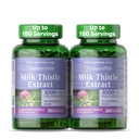 Puritan's Pride Milk Thistle Silymarin 4:1 Concentration Extract 200mg (1000 Mg Equivalent) Suplemento dietético para el soporte del hígado, 6 meses de suministro, 180 Conteo 2-Pack