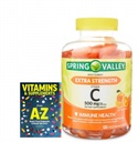 Spring Valley Extra Strength Vitamin C, 500 mg Gummies Vegetarianas, 120 Cuenta + Mejor Guía Vitaminas Suplementos Book Free Cannot BE Sold Separately
