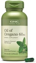 GNC Herbal Plus Oil of Oregano 60mg Suplemento, Vegetariano, apoya el bienestar general, 100 servicios