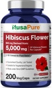 NusaPure Hibiscus Flower 10:1 Extracto, 500 mg Equivalente a 5000mg 200 cápsulas vegetarianas (No-GMO, Vegan)
