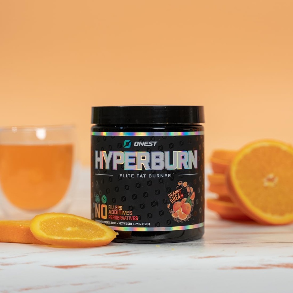 Pólvora de quemador de grasa ONEST – 153g (30 servidumbres), potencia de energía aumentada " Apoyo al rendimiento Suplemento Metabolism Booster " Sports Nutrition Powder para hombres y mujeres