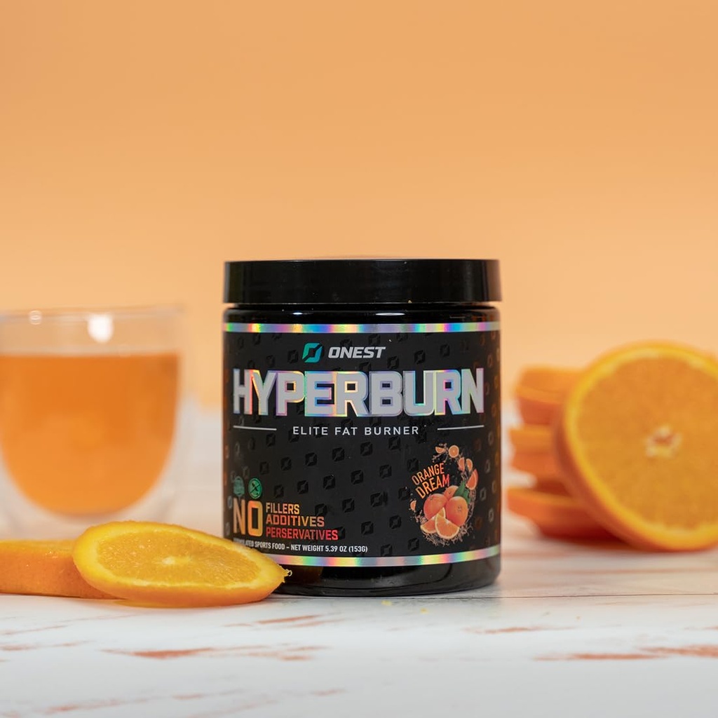 Pólvora de quemador de grasa ONEST – 153g (30 servidumbres), potencia de energía aumentada " Apoyo al rendimiento Suplemento Metabolism Booster " Sports Nutrition Powder para hombres y mujeres