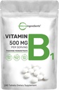 Micro Ingredients Vitamin B1 500mg Per Serving, 240 Tablets | Vitamin B1 Thiamine Supplement, Essential B Vitamins | Supports Metabolism & Healthy Nervous System | Non-GMO, Easy to Swallow