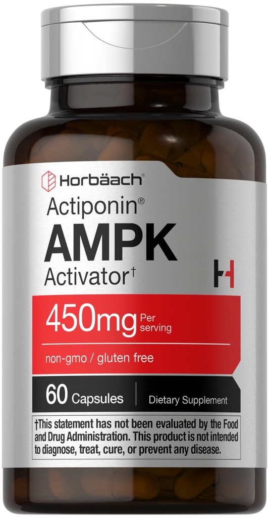 Horbäach AMPK Metabolic Activator 450 mg | 60 Capsules | Non-GMO, Gluten Free