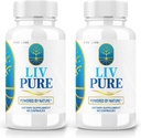 rize labs - LivPure Powered by Nature - Advanced Fórmula - Soporte Puro Suplemento dietético para soporte de hígado, fuerza adicional, Vegan, píldoras de función de hígado (120 cápsulas)