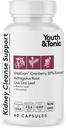 Youth & Tonic Kidney Cleanse Detox for Residual Metabolic Waste & Excess Body Water for Urinary Tract & Bladder Health 60 Capsules