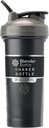 BlenderBottle Classic V2 Shaker Bottle Perfect for Protein Shakes and Pre Workout, 28-Once, Grey/Black, Black Shadow