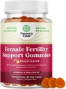 Fertilidad Gummies for Women Trying to Conceive - Yummy Gummy Fertility Supplement for Women with Myo-Inositol Folic Acid &amp; Vitex Chasteberry - Vegan Non-GMO & Gluten Free - Juicy Peach (60 Servings)