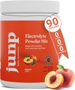 JUNP Electrolytes Powder No Sugar No Carbs, Orchard Fresh Juicy Peach Keto Electrolyte Drink Mix, Potasio &amp; Sal Hidration Powder Electrolytes Zero Calorie Sugar Free Electrolyte Powder, 90 Servings