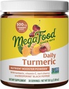 MegaFood Daily Turmeric Nutrient Booster Powder - Suplemento Turmérico - con Black Pepper Extracto, Tart Cherry &amp; Vitamina C - Vegan - Hecho sin 9 Alérgenos Alimentarios - 2.08 Oz (30 Servimientos)