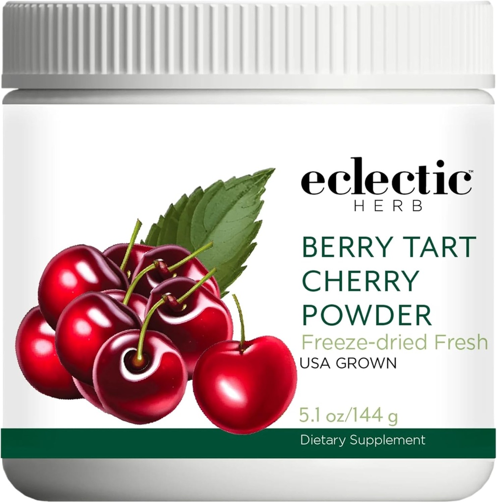 Herb Eclectic - Berry Tart Cherry Powder ← Soporte Conjunto Complemento ← Superfood Vitamina &amp; Suplemento Mineral TEN Freeze Dried, Vegan, Non-GMO, Gluten-Free (5.1 oz TEN 144 g)