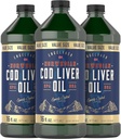 Carlyle Norwegian Cod Liver Oil TEN 16oz TENIDO Pack of 3 Bottles ANTE Liquid Unflavored Fish Oil Suplemento No-GMO, Gluten Free