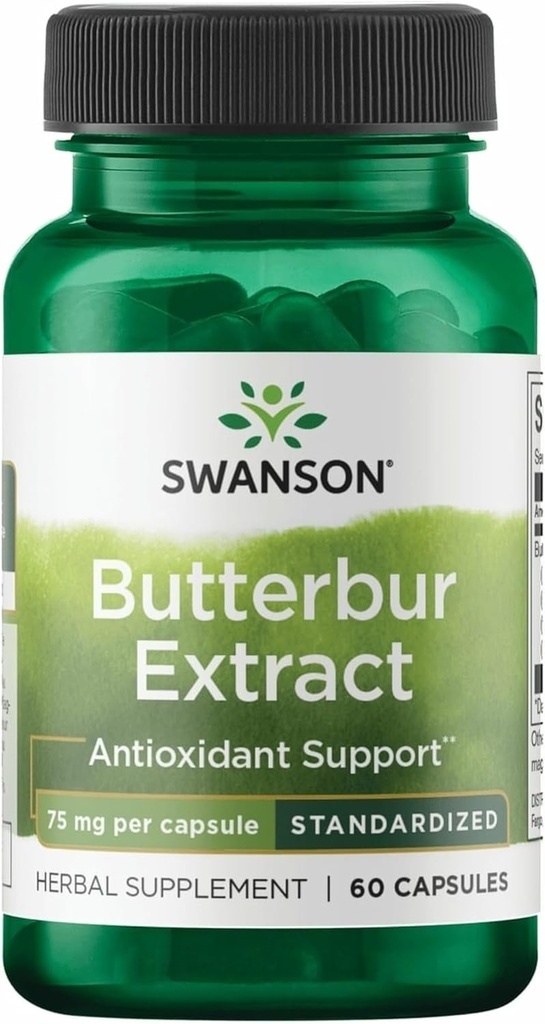 Extracto de Butterbur Swanson - Normalizado 75 mg 60 cápsulas