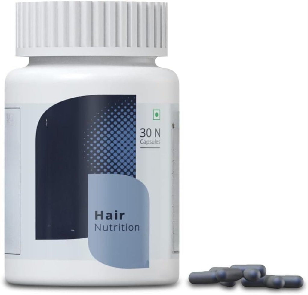 Suplemento de nutrición para el cabello con biotina, vitaminas, minerales, aminoácidos " Bloqueadores DHT para el crecimiento del cabello, nourishment, fortalece " reduce la caída del cabello para hombres " mujeres - 30 cápsulas del veg (1 mes)