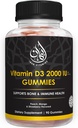 Vitamina Halal D3 Gummies para Adultos, Hombres y Mujeres TENIDO 1000IU - 2000IU TENIDO Apoyos Bone, Inmunity, and Heart Health TEN Vegetarian, Non-GMO, Gluten-Free TEN 45-90