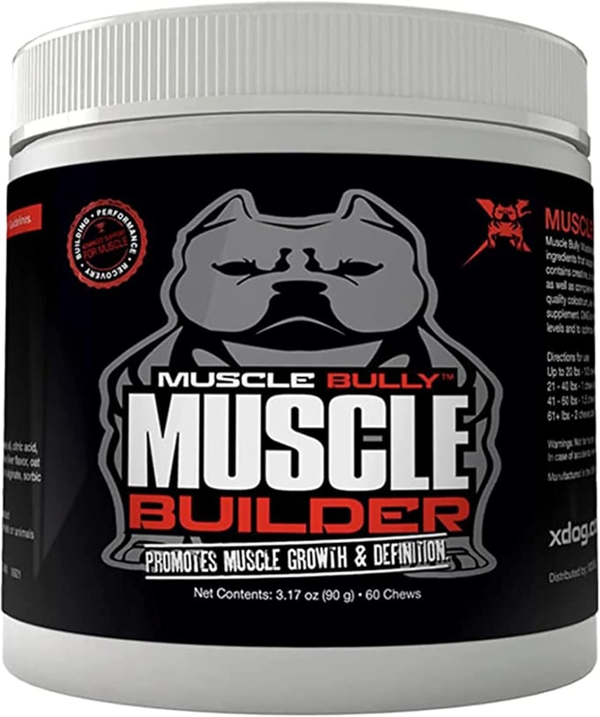 Muscle Builder for Dogs - Combines Clinically Proven Muscle Building Ingredients That Support Muscle Growth, Size, Definition and Endurance. Ultimate Canine Muscle Building Supplement.