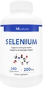 ML Naturals Selenium 200mcg 240 cápsulas vegetales. Apoyos Salud Inmunitaria, NSF-Certified > CGMP-Compliant