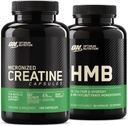 Optimum Nutrition Unflavored Creatine Monohydrate 100 Capsules Agrupados con Optimum Nutirtion HMB 90 Capsules