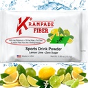 Krampade Fiber Supplement Electrolytes Powder - 9g Prebiotic Fiber + 2000mg Potassium Supplement + Magnesium | Cramp Relief | Hydration Packets| Digestive Health Support