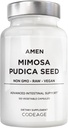 Amen Organic Mimosa Pudica Seeds Capsules, 2 Month Supply, Vegan Mimosa Pudica Planta Suplemento - Mimosine Sensitive Plant Pills - Fat Soluble Suplemento dietético - Non-GMO & Vegan - 120 cápsulas