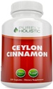 Purely Holistic Ceylon Cinnamon Capsules 1500mg, 225 Vegan Cinnamon Capsules, 75 Day Supply (25% More Servings), True Sri Lankan Ceylon Cinnamon Supplement