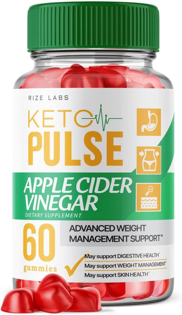 rize labs Keto Pulse Gummies - Suplemento de pérdida de peso Ingredientes orgánicos Apple Sider Vinegar Advanced Active Keto y ACV Formula Plus Gomita (60 Gummies)