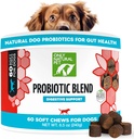 Solo Natural Pet Probiotic Dog and Cat Supplement - Digestive & Gut Health Enzyme Formula, Puppy & Canine Digestive Chews, Best for Stomach Relief & Gas Aid - Soft Chews, 60 Cuenta.