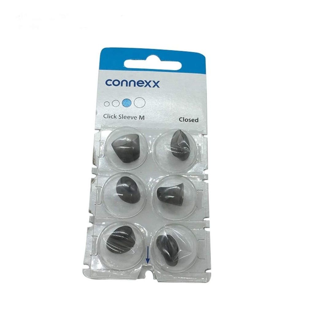Signia/Connexx Sleeve Click CIC ITC & RIC Hearing Aid Domes Pack of 6 (Closed Medium)