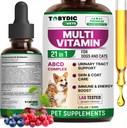 Cat &amp; Dog Multivitamin 21 en 1 Pet Suplementos con Cranberry &amp; Glucosamine - Medicina Natural &amp; Soporte para UTI, Urinary Tract, Vejiga, Kidney, Skin Coat, Joints Treatment Made in USA