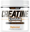 Musclesport Creatine Monohydrate Powder - Micronized Creatine Monohydrate - Energy, Strength ' Endurance - 300g, Unflavored