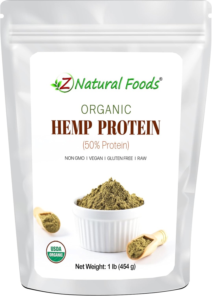 Pólvora de cáñamo orgánico - Desarmado &amp; Desweetened - Superalimento basado en plantas para mohothies, Shakes, Reemplazo de comida, Snacks " Recetas de cocción - Raw, Vegan, No GMO, Gluten Free, Kosher - 1 lb