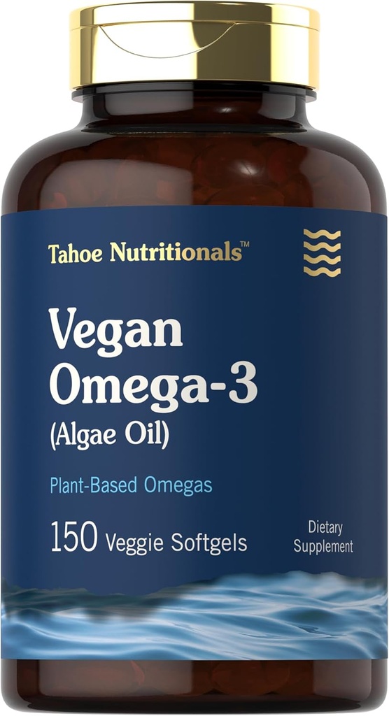 Carlyle Vegan Omega 3 Suplemento Silencio 150 Softgels Silencio de Algae Oil ← No Gluten Free ← Tahoe Nutritionals