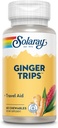 SOLARAY Viajes de jengibre Ayuda de viaje TENIDO Extracto TENIDO Apoyo Digestivo saludable w/Honey, Stevia &amp; Molasses TEN 60 Chewables