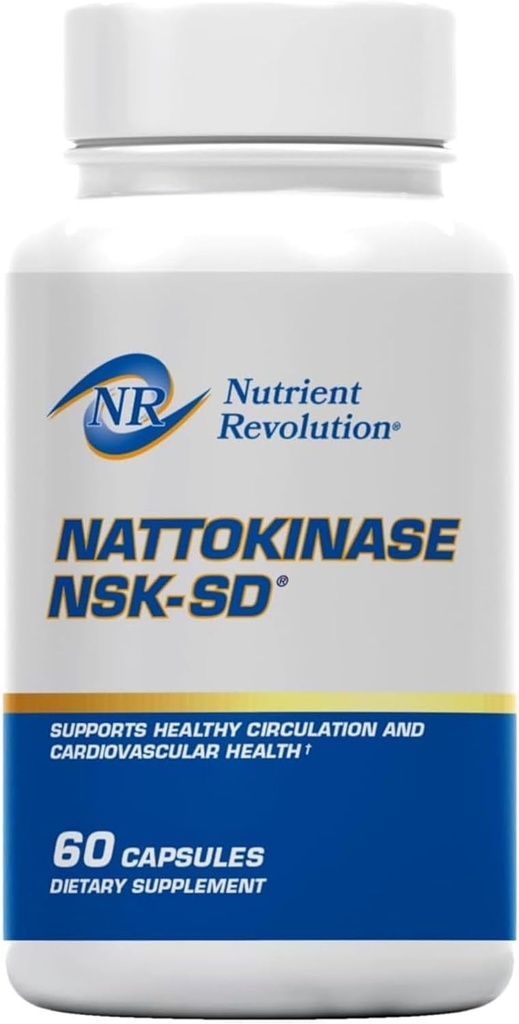 NSK-SD Nattokinase - Soporte cardiovascular - Suplemento Nattokinase de alta potencia - Optimiza la circulación, no GMO, Vegetariano, JHFA & JNKA Reconocido - 60 Ct
