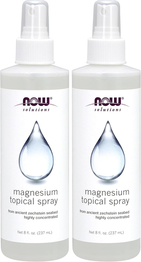 AHORA Soluciones, rayos tópicos de magnesio, del fondo marino antiguo de Zechstein, altamente concentrado, 8 Fl Oz (Pack of 2)