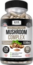 Kaya Naturals Premium Mushroom Complex Potent - Mushroom Supplement - Mushroom Complex Capsules 1995mg Por Serving - Aids Mental Clarity Supports Immune System, Wellness & Vitality - 120 Count
