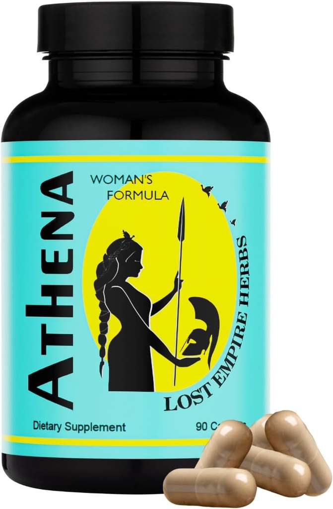 Lost Empire Herbs Athena Woman’s Fórmula ← Dong Quai, Shatavari, Pine Pollen, Schisandra, Goji, Seabuckthorn, Longan Herbal Blend for Women tención 90 Conde - 30 Day Supply