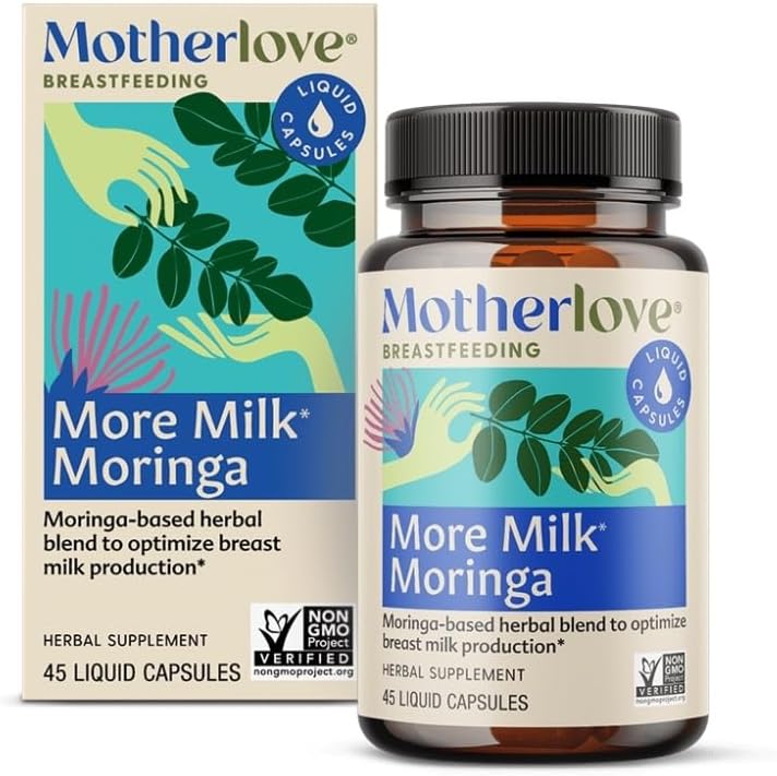 Más Milk Moringa. Aumentar el suministro de leche materna, 45 cuenta (Pack of 1)