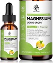 Magnesio Complejo, Magnesio Glycinate, Oxide, Taurate y Citrate gotas líquidas, Lemon Flavor, 2 Fl Oz