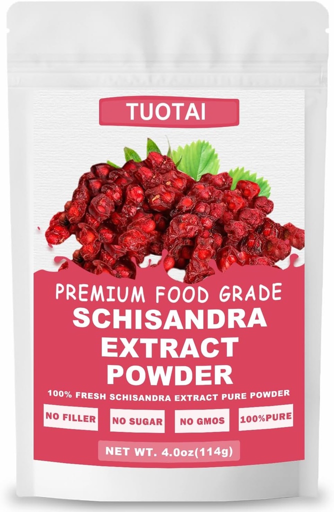 Extracto Premium Schisandra 10:1 Polvo, 100% Natural Polvo, No GMO, No Aditivos, Vegan