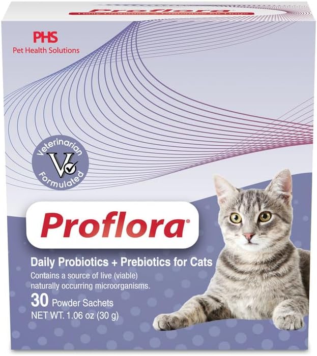 Probióticos para Cats-Complete Gut Health & Immune Support. Fácil de usar Probióticos Digestivos Multi-Strain. Transiciones de dieta más fácil, piel más saludable " ayuda a tratar la diarrea. 30 paquetes.