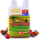 Synflex Liquid Glucosamine Original Fórmula - Condroitina, Vitaminas, Minerales - Suplemento de Bebida para Hombres &amp; Mujeres, ayuda a la salud conjunta de cartílago - Berry Flavor, 32 Day Supply