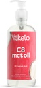 Beso Mi Keto MCT Oil C8 – 32 oz Puro C8 MCT Oil Keto Fuel – Botella con bomba – Ácido Caprílico Alto Octano – Keto Pure MCT CoconutOil Brain Fuel – Líquido coco MCTOil Pure
